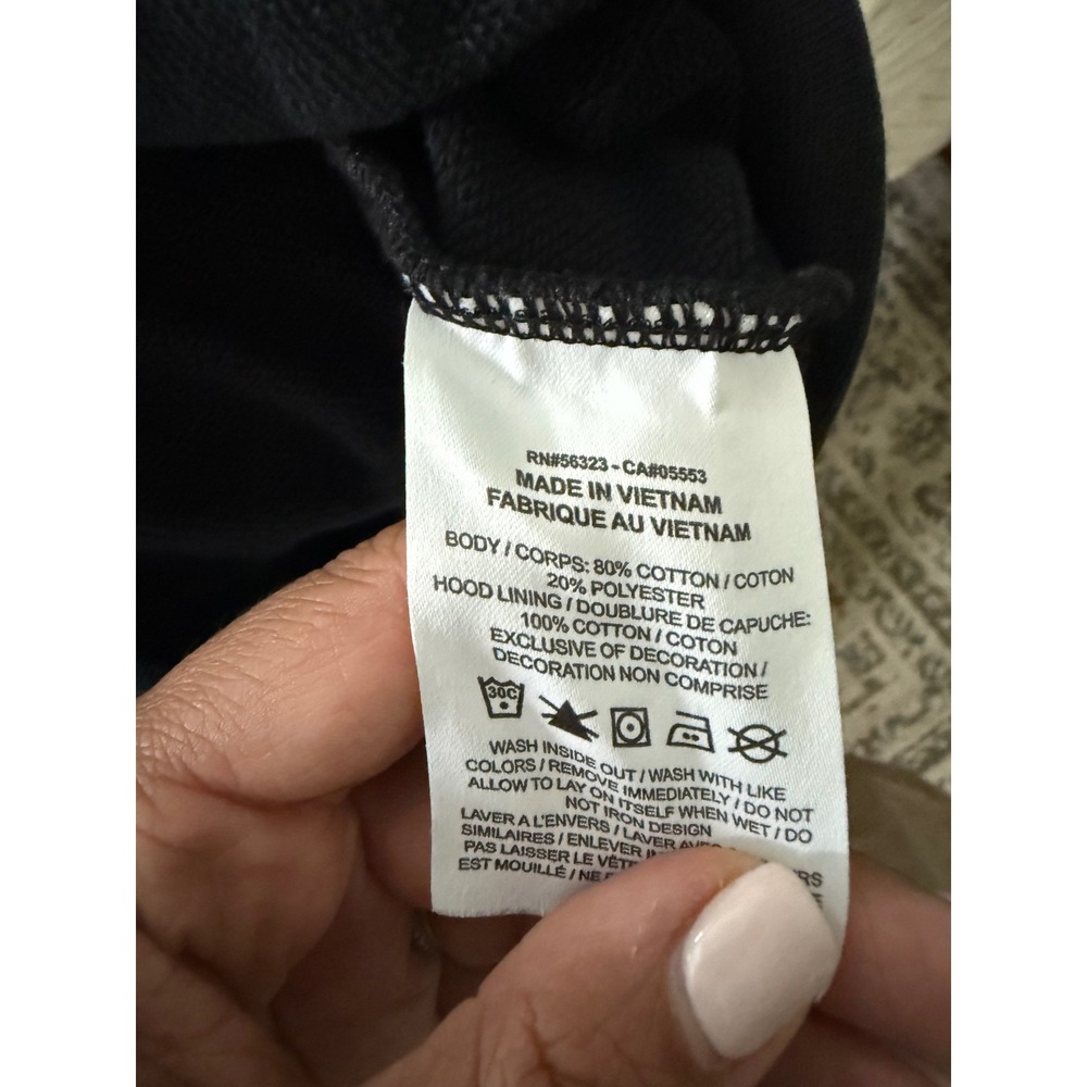 Nike Sportswear Club Fleece Full Zip Hoodie Womens Large Black Logo Jacket - Picture 4 of 6